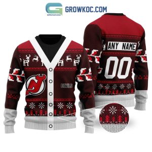 New Jersey Devils Supporter Christmas Holiday Personalized Ugly Sweater