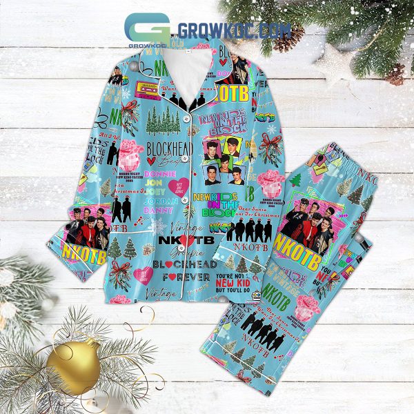 New Kids On The Block Blockhead Forever Vintage NKOTB You’re Not A New Kid But You’ll Do Christmas Polyester Pajama Sets
