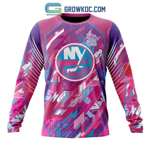 New York Islanders NHL Special Design I Pink I Can! Fearless Again Breast Cancer Hoodie T Shirt