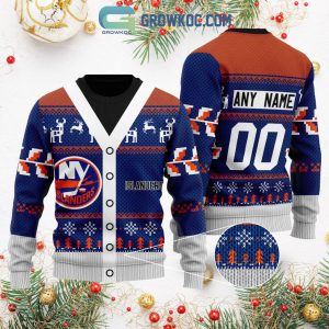 New York Islanders Supporter Christmas Holiday Personalized Ugly Sweater