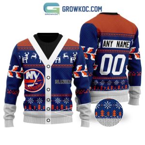 New York Islanders Supporter Christmas Holiday Personalized Ugly Sweater
