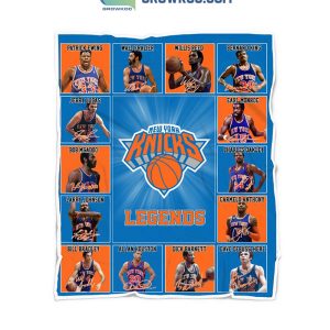 New York Knicks Legends NBA Team Fleece Blanket Quilt
