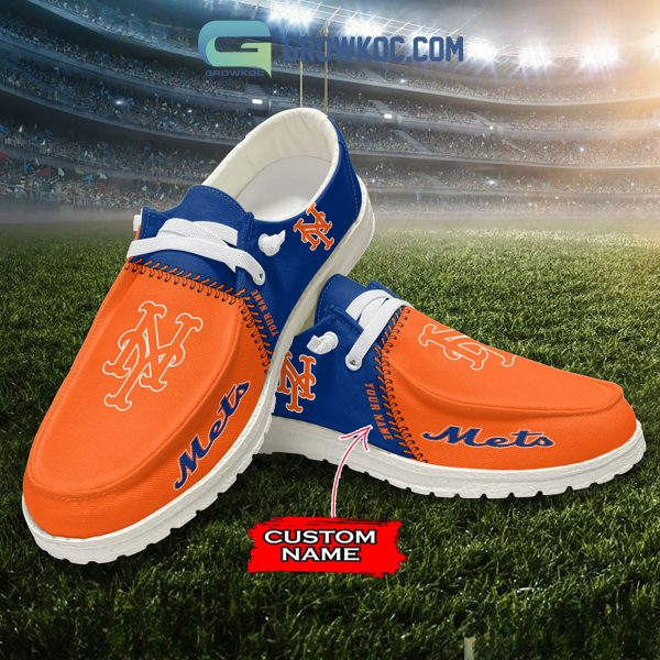 New York Mets MLB Personalized Hey Dude Shoes