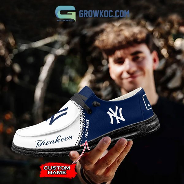 New York Yankees MLB Personalized Hey Dude Shoes