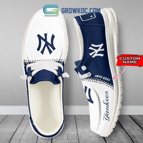 New York Yankees MLB Personalized Hey Dude Shoes