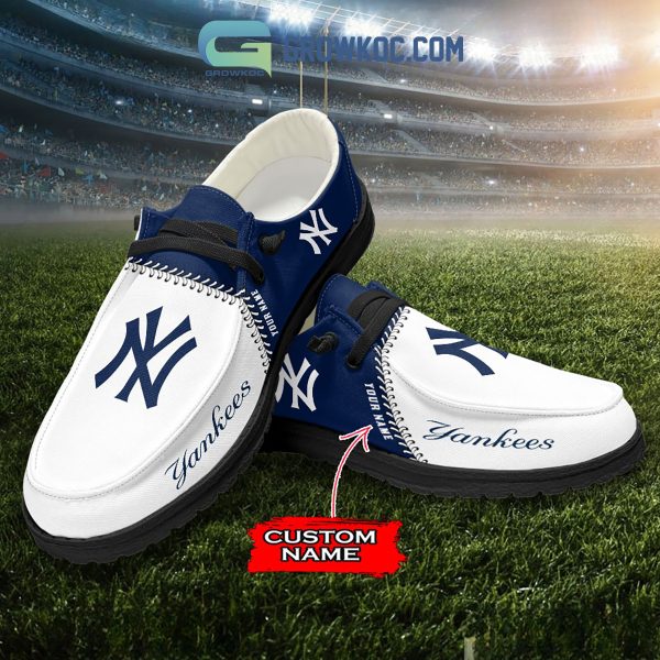 New York Yankees MLB Personalized Hey Dude Shoes