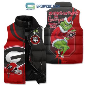 No Grinch Can Dampen Our Georgia Bulldogs Holiday Pride Sleeveless Puffer Jacket