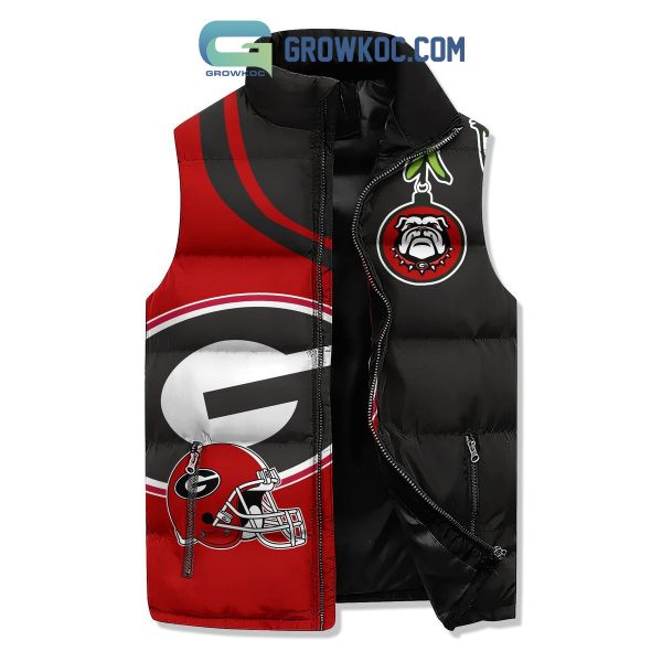 No Grinch Can Dampen Our Georgia Bulldogs Holiday Pride Sleeveless Puffer Jacket