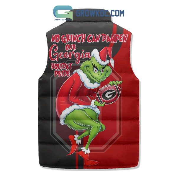 No Grinch Can Dampen Our Georgia Bulldogs Holiday Pride Sleeveless Puffer Jacket