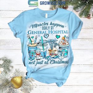 Nurse I Love Medicine Miracle Happen Daily At General Hospital Not Just As Christmas Fleece Pajamas Set