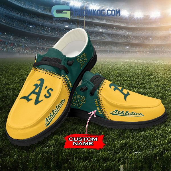 Oakland Athletics MLB Personalized Hey Dude Shoes
