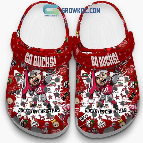 Ohio State Buckeyes Go Bucks Buckeyes Christmas Bucks Baby Good Vibe Christmas Crocs Clogs