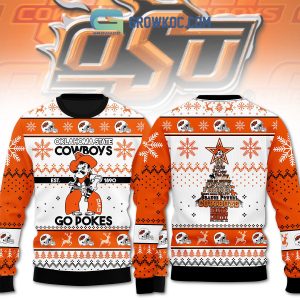 Oklahoma State Cowboys Go Pokes Christmas Ugly Sweater