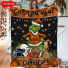 Oklahoma Sooners Grinch Football Merry Christmas Light Personalized Fleece Blanket Quilt