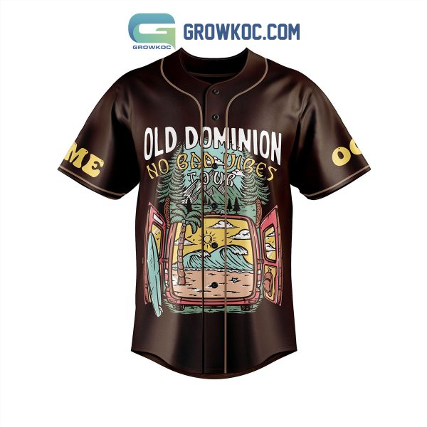 Old Dominion no Bad Vibes Tour Personalized Baseball Jersey