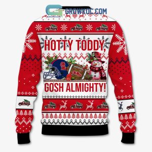 Ole Miss Rebels Hotty Toddy Gosh Almighty Snowman University of Mississippi Christmas Ugly Sweater