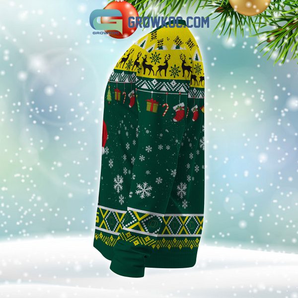 Oregon Ducks NCAA Ho Ho Ho Snow Christmas Personalized Ugly Sweater