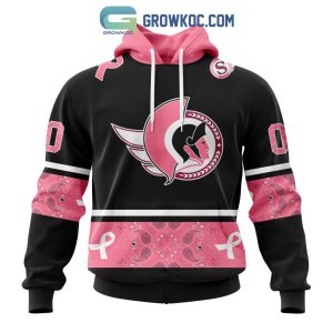 Ottawa Senators NHL Special Style Paisley In October We Wear Pink Breast Cancer Personalized Hoodie T Shirt