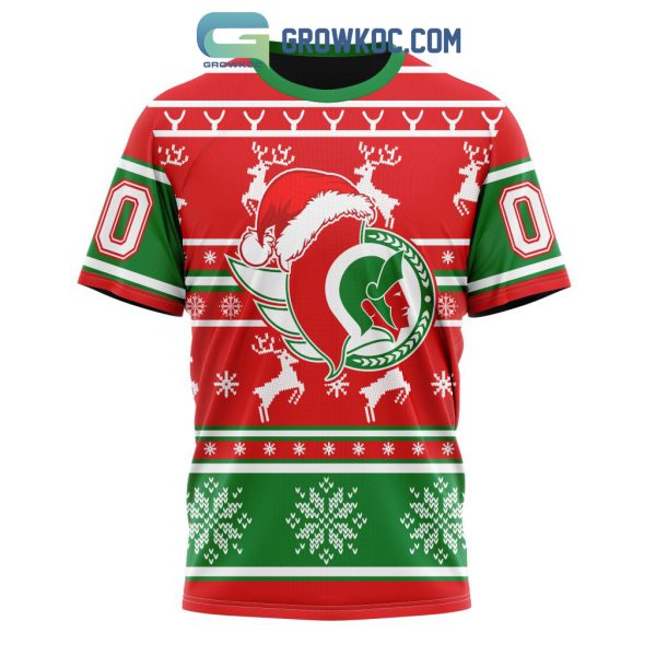Ottawa Senators Special Santa Claus Christmas Is Coming Personalized Hoodie T Shirt