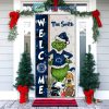 Oregon Ducks Grinch Football Welcome Christmas Personalized Decor Door Cover