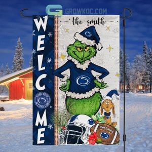 Penn State Nittany Lions NCAA Grinch Football Welcome Christmas House Garden Flag