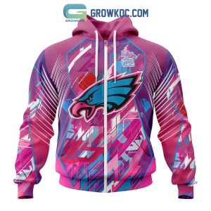 Philadelphia Eagles NFL Special Design I Pink I Can! Fearless Again Breast Cancer Hoodie T Shirt