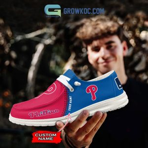 Philadelphia Phillies MLB Personalized Hey Dude Shoes