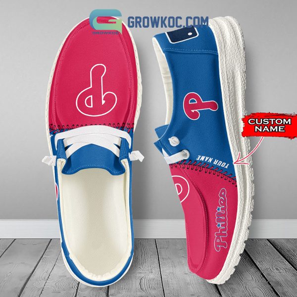 Philadelphia Phillies MLB Personalized Hey Dude Shoes