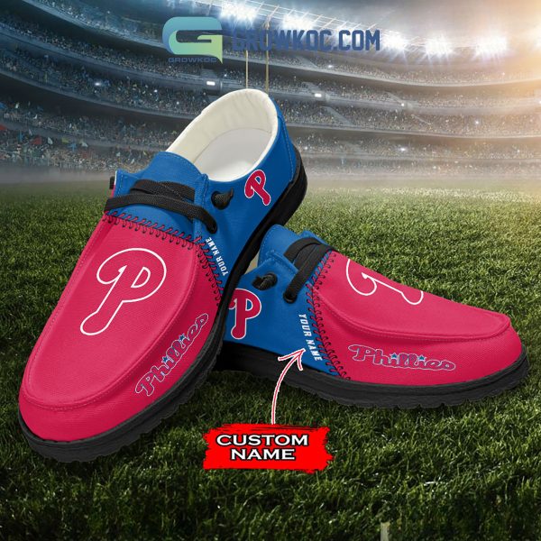 Philadelphia Phillies MLB Personalized Hey Dude Shoes