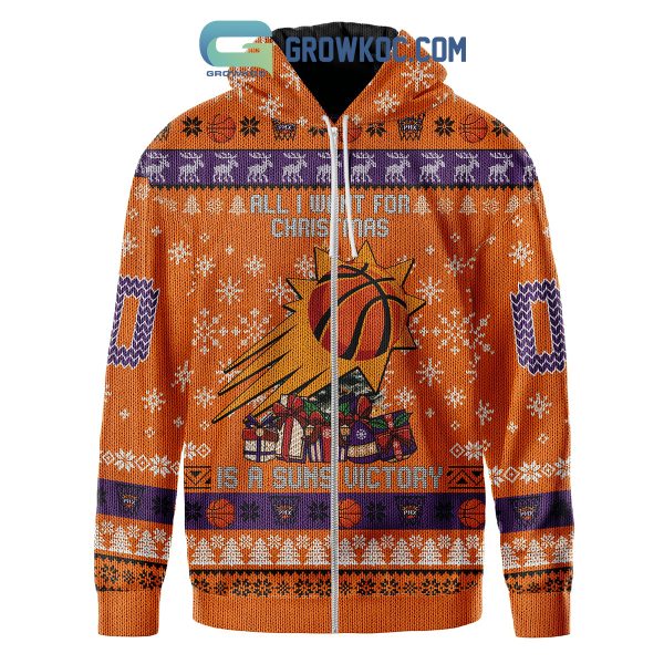 Phoenix Suns All I Want For Christmas Is A Suns Victory Zip Hoodie Sweater
