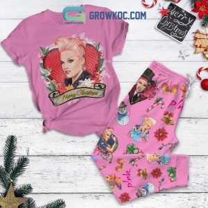 Pink Summer Carnival Tour Christmas Fleece Pajamas Set