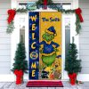 South Carolina Gamecocks Grinch Football Welcome Christmas Personalized Decor Door Cover