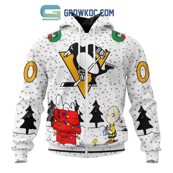 Pittsburgh Penguins NHL Mix Snoopy Peanuts Christmas Personalized Hoodie T Shirt