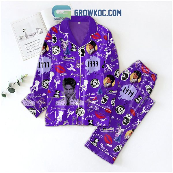 Prince 1999 Purple Rain Polyester Pajamas Set