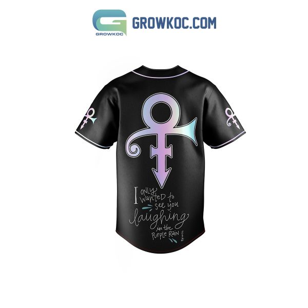 Prince See You Laughing In The Purple Rain Personalized Baseball Jersey