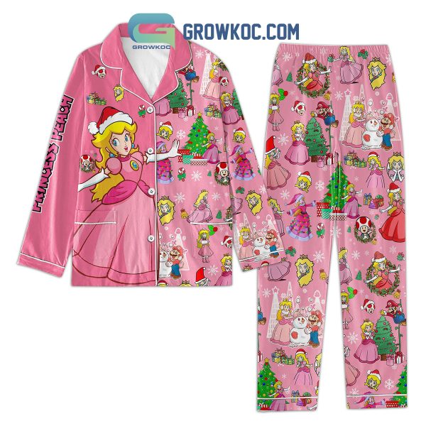 Princess Peach Merry Christmas Pajamas set