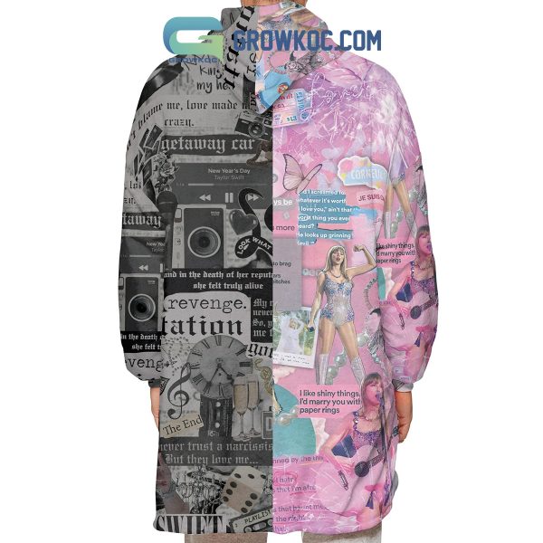 Reputation Album Lover Album Cover Taylor Swift Oodie Hoodie Blanket