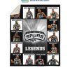 Utah Jazz Legends Salt Lake City NBA Team Fleece Blanket Quilt