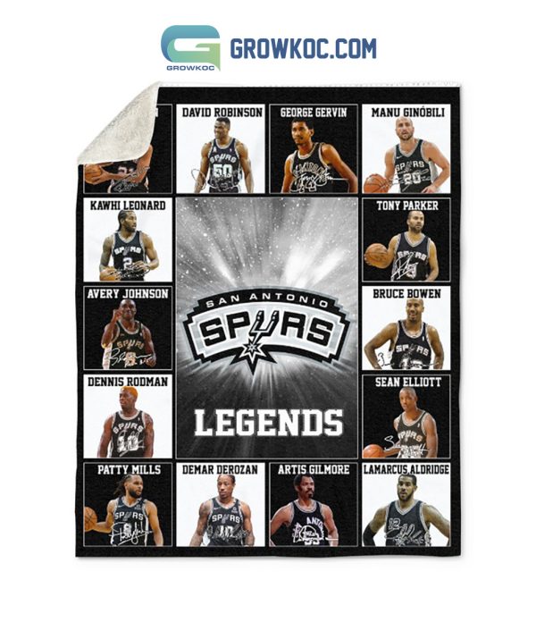 San Antonio Spurs Legends NBA Team Fleece Blanket Quilt