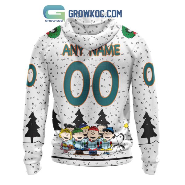 San Jose Sharks NHL Mix Snoopy Peanuts Christmas Personalized Hoodie T Shirt