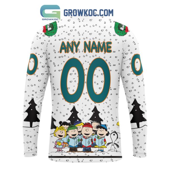 San Jose Sharks NHL Mix Snoopy Peanuts Christmas Personalized Hoodie T Shirt