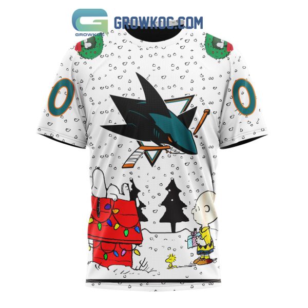 San Jose Sharks NHL Mix Snoopy Peanuts Christmas Personalized Hoodie T Shirt