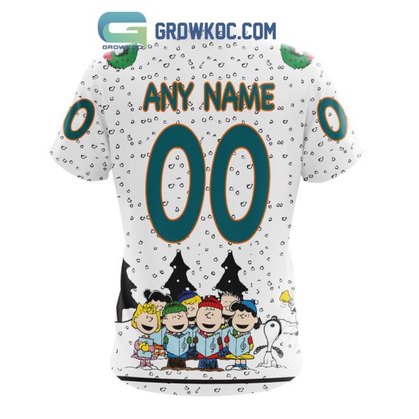 San Jose Sharks NHL Mix Snoopy Peanuts Christmas Personalized Hoodie T Shirt