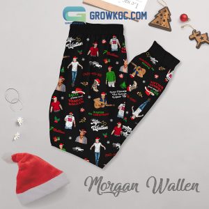 Santa Baby Put Morgan Wallen Under The Tree Wasted On Christmas Fleece Pajamas Set