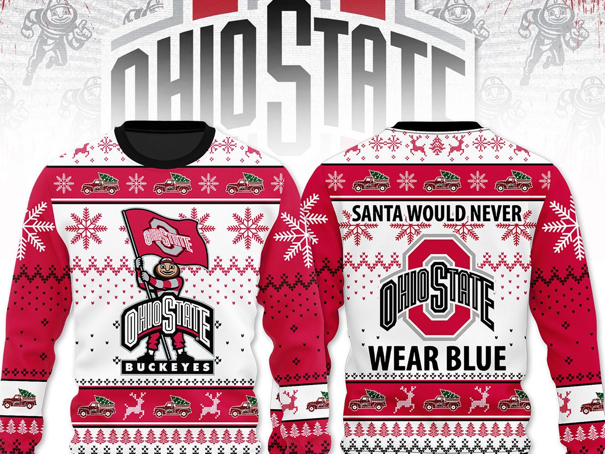 Ohio state buckeyes ugly clearance christmas sweater