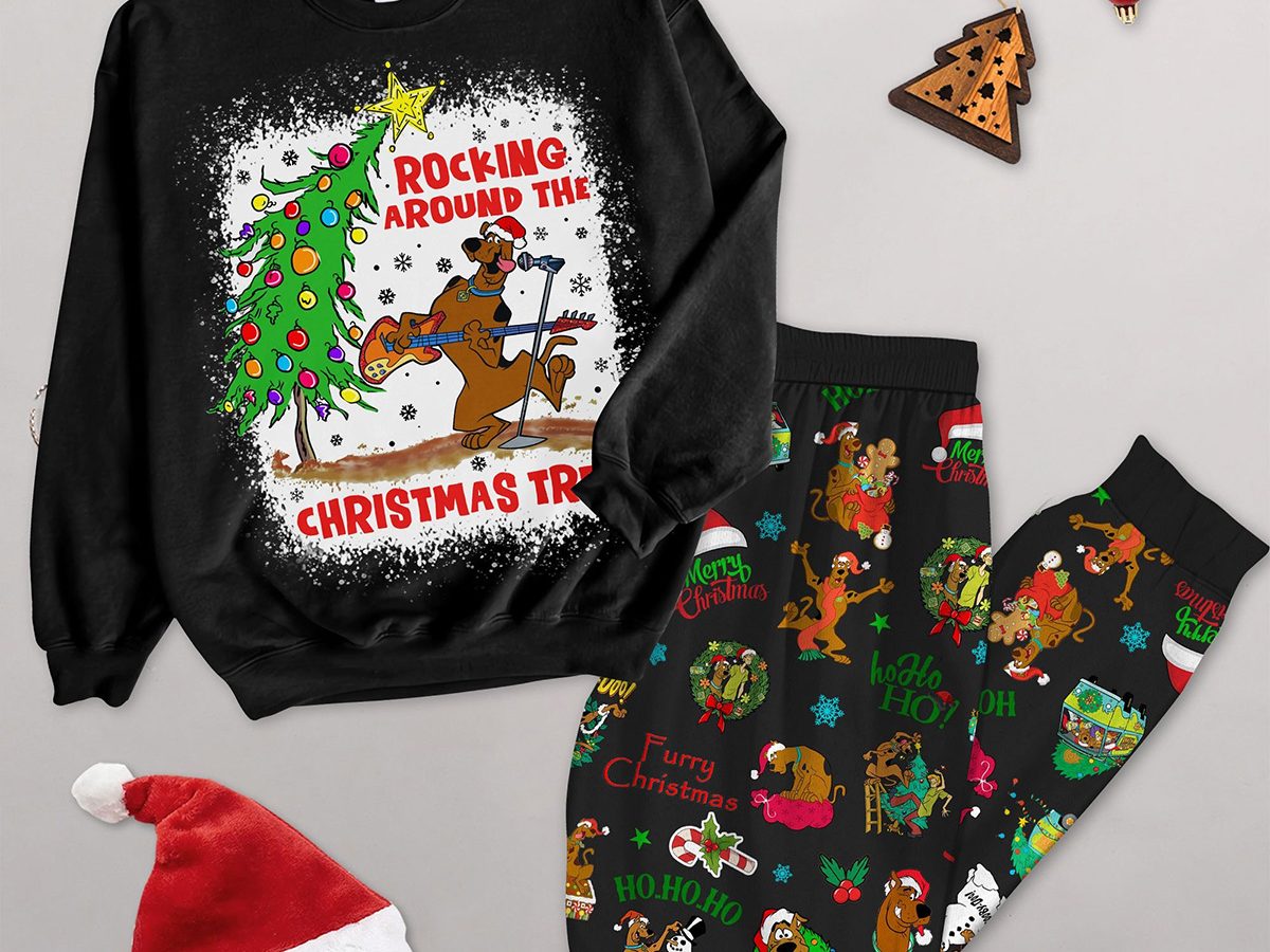 Scooby Doo Rocking Around The Christmas Tree Ho Ho Ho Furry Christmas Merry  Christmas Winter Holiday Fleece Pajama Sets - Growkoc