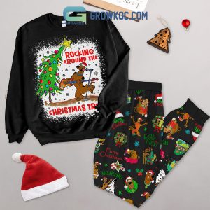 Scooby Doo Rocking Around The Christmas Tree Ho Ho Ho Furry Christmas Merry Christmas Winter Holiday Fleece Pajama Sets