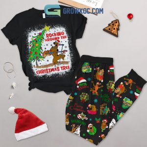 Scooby Doo Rocking Around The Christmas Tree Ho Ho Ho Furry Christmas Merry Christmas Winter Holiday Fleece Pajama Sets