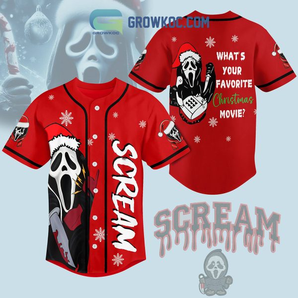 Scream Movies What Is Your Favourite Christmas Movie Holidays Custom Baseball Jersey