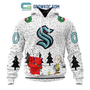 Seattle Kraken NHL Mix Snoopy Peanuts Christmas Personalized Hoodie T Shirt